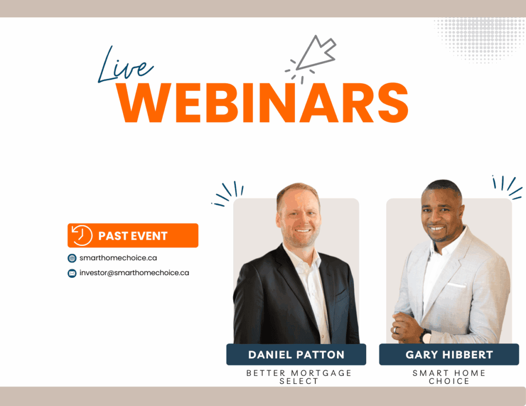 Image of speakers Daniel Patton and Gary Hibbert for real estate investment webinars.