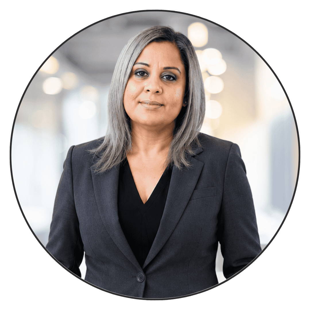 Professional woman in business suit for real estate investing.
