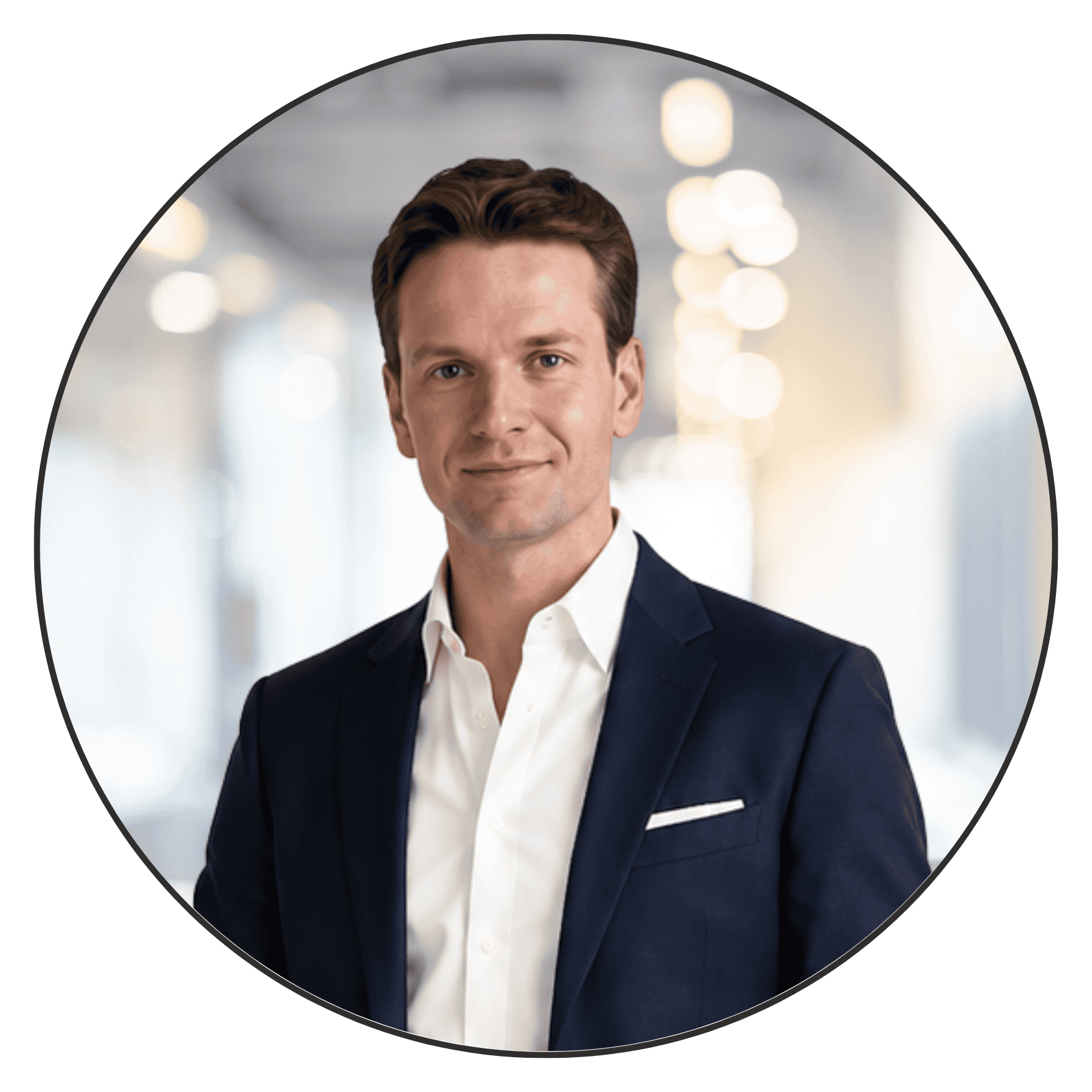 Professional man in suit representing real estate investing expertise.